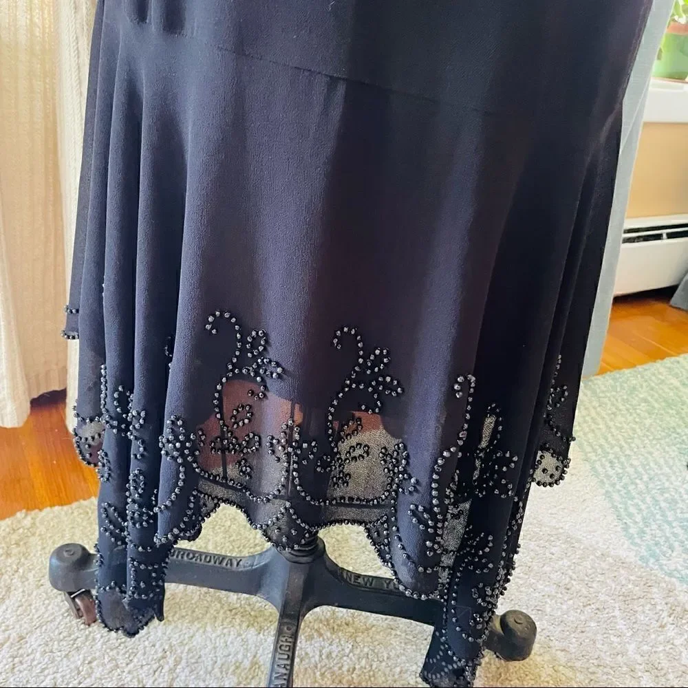 VTG | 2 piece black beaded evening wear 4-6 - Picture 8 of 12